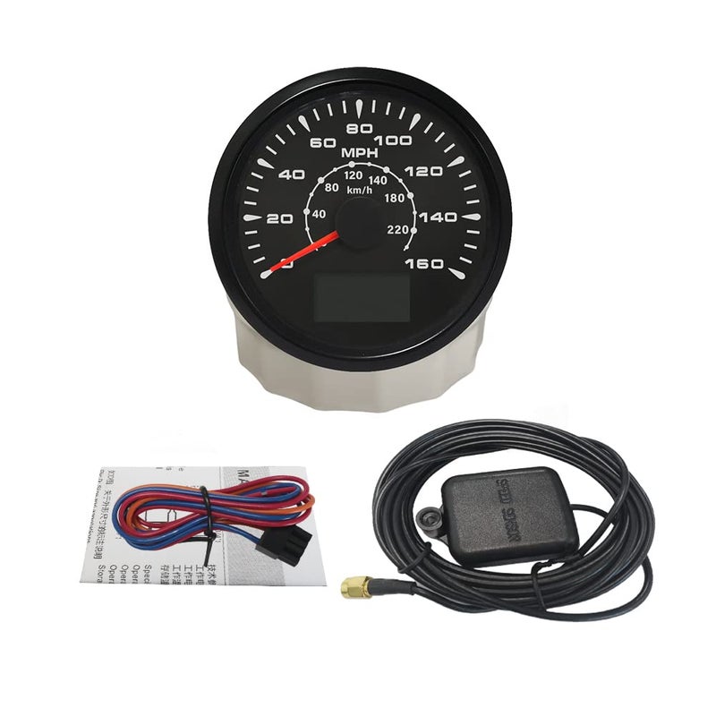 ELING Universal GPS Speedometer Gauge 160MPH 220KM/H Trip Counter Odometer for Car Racing Motorcycle 85mm 12V 24V - Image 5